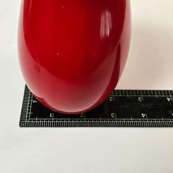 Rachel Ray 7" Cruet Oil or Vinegar Dispenser Bottle Stoneware Red w Spout H016 - Picture 10 of 11